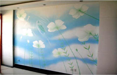 施秉画墙绘怎么画好白云的蓬松感？