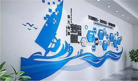 施秉海浪主题文化墙如何设计？