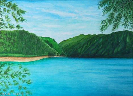 施秉在墙绘中，如何绘画绿水青山？